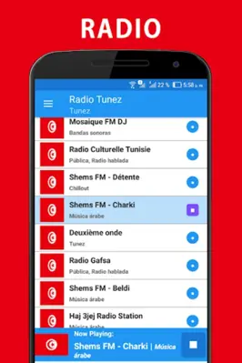 Live Tunisia Radio Free FM Ra android App screenshot 0